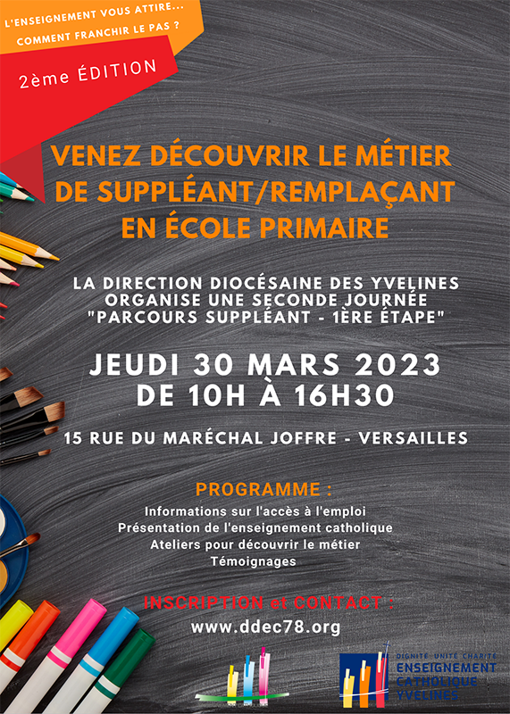 Affiche Prof École suppléant 2nde édition V4